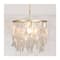 Hello Honey® Marina Small Round Gold Metal & Natural Capiz Chandelier Style Pendant Ceiling Light
